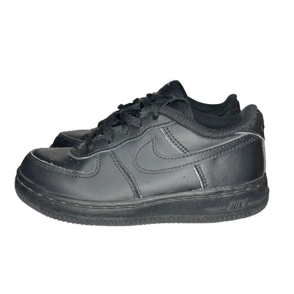 Nike Air Force 1 Triple Black 314194-009 Toddler Shoes Unisex - Size 10C